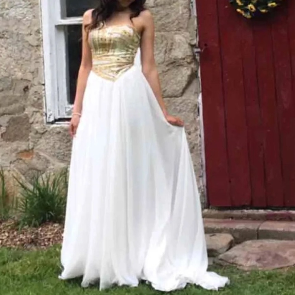 White prom dress